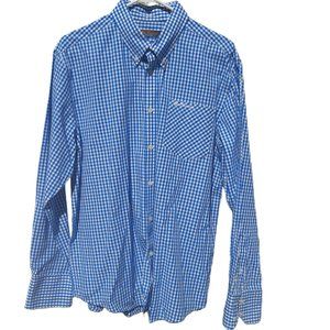 🌻3 for $15 🌻 Ben Sherman Long Sleeved Button Down Blue and White Core Gingham